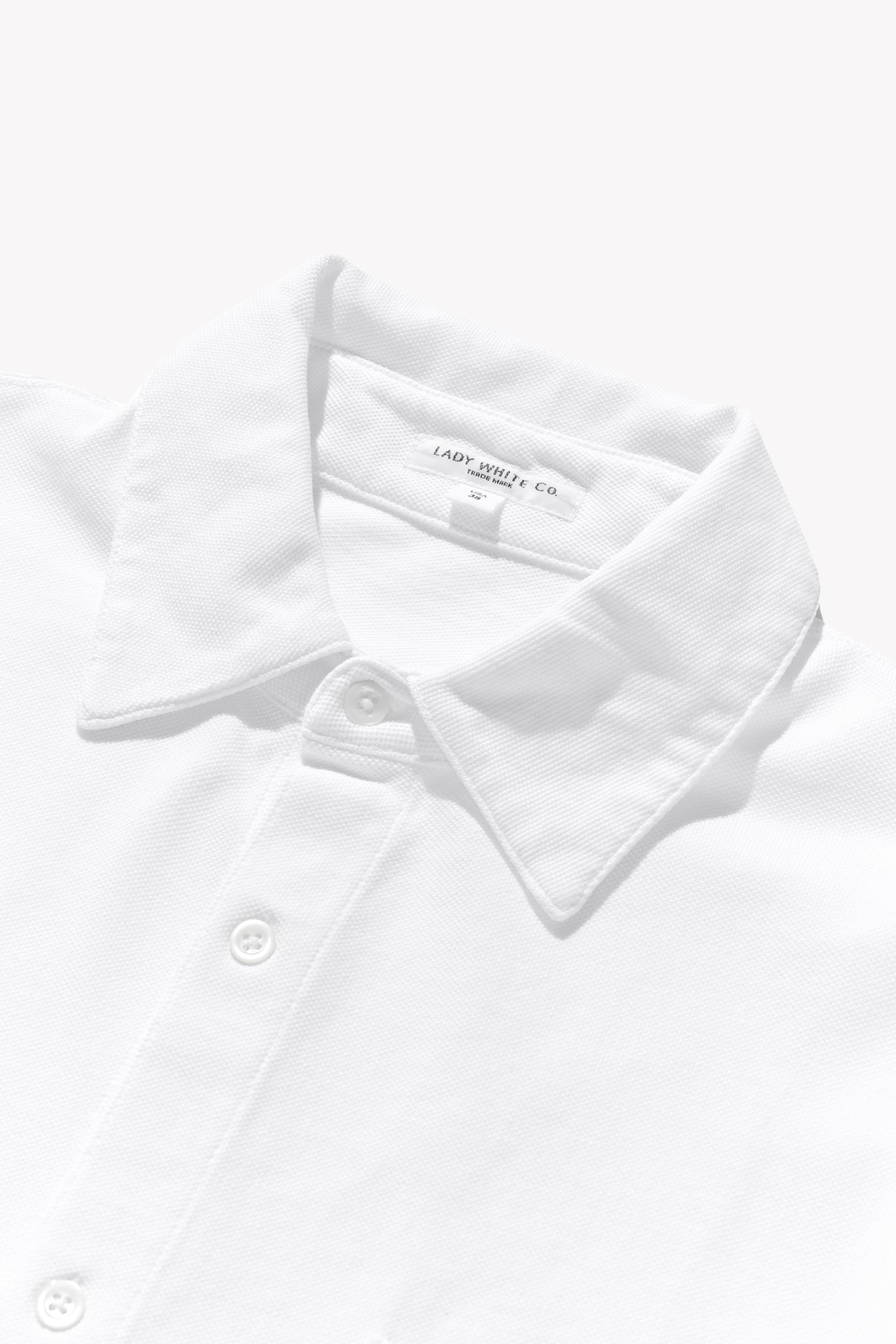 PIQUE WORK SHIRT - WHITE