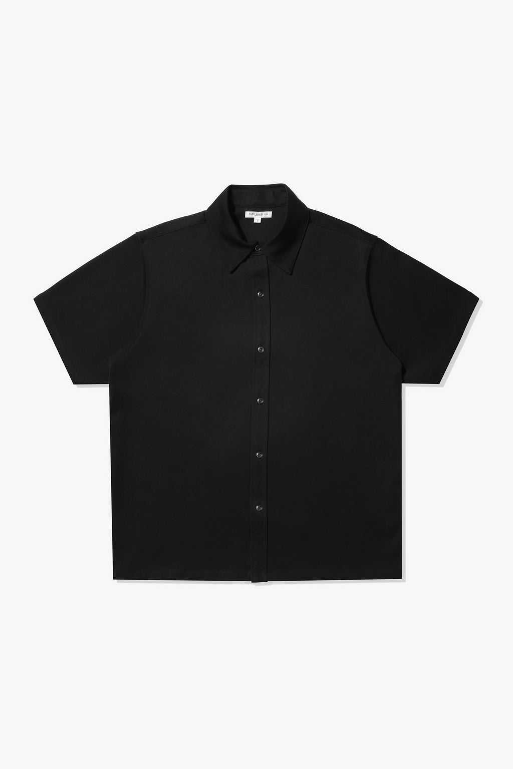 S/S JERSEY BUTTON UP - BLACK – LADY WHITE CO.