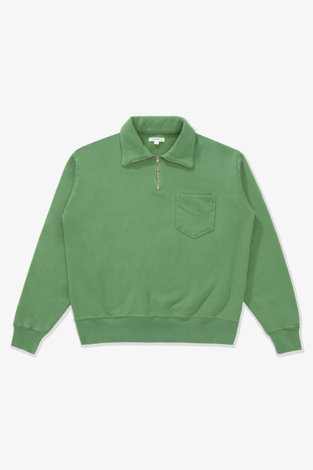 QUARTER ZIP SWEATSHIRT - FADED GREEN