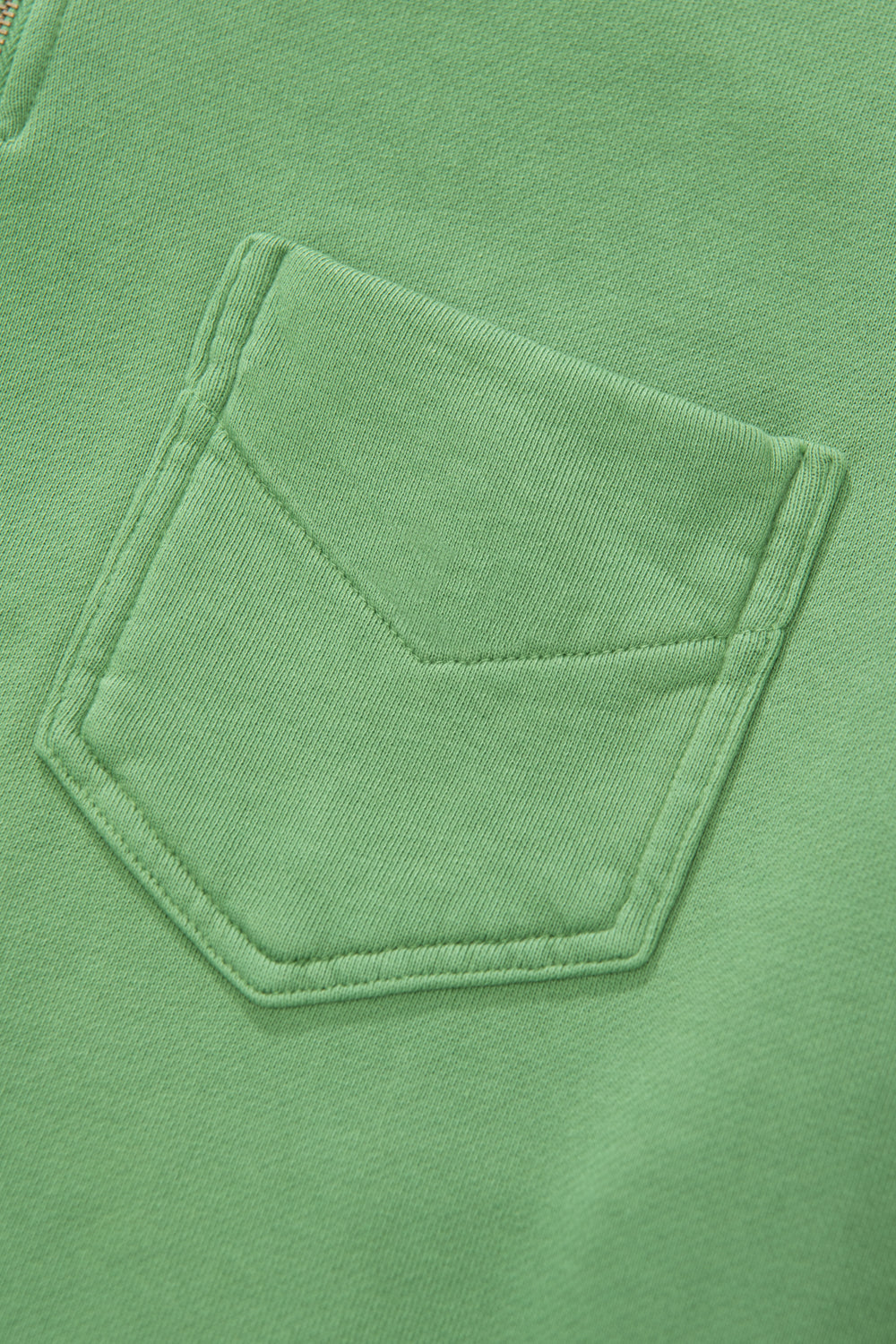 QUARTER ZIP SWEATSHIRT - FADED GREEN